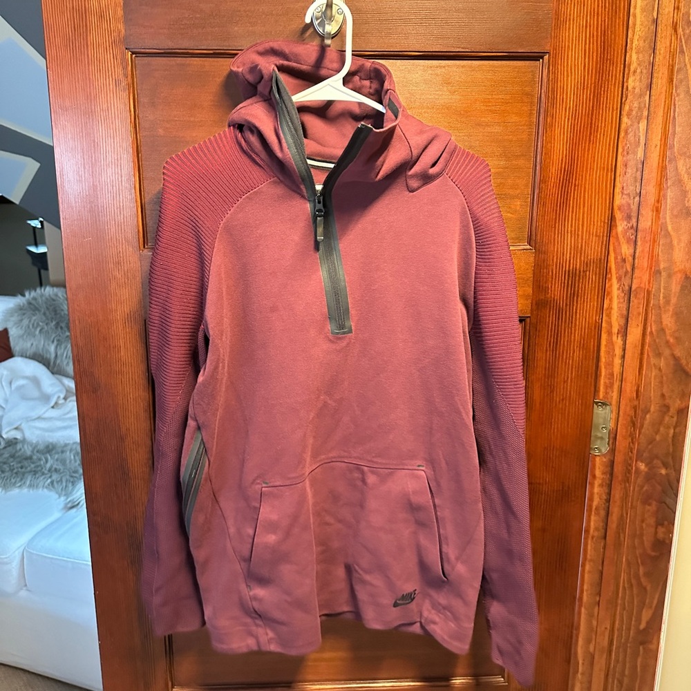 Nike Burgundy Zip-Up Hoodie
